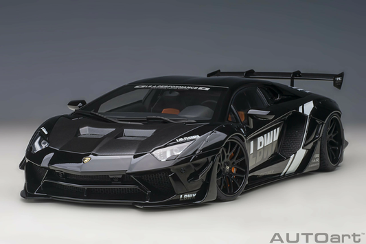 Liberty Walk LB-Works Lamborghini Aventador Limited Edition Black LBWK Livery AUTOart 1:18