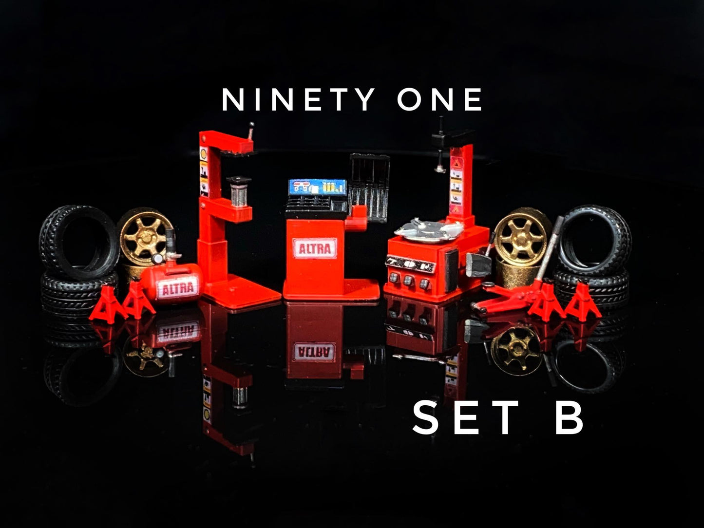 SET 5 : magasin de pneus Ninety One 1:64