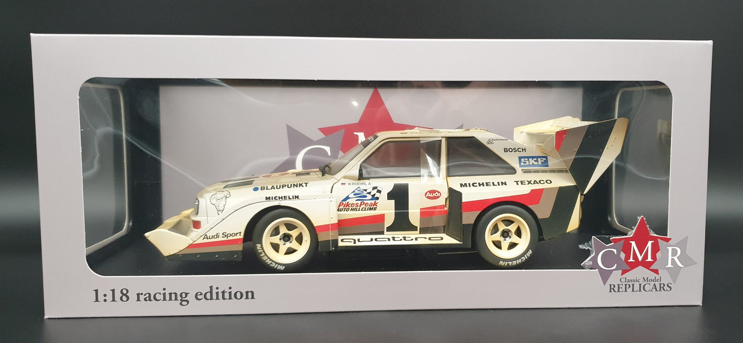 Audi Sport Quattro S1 Pikes Peak 1987 #1 Dirty Version CMR 1:18