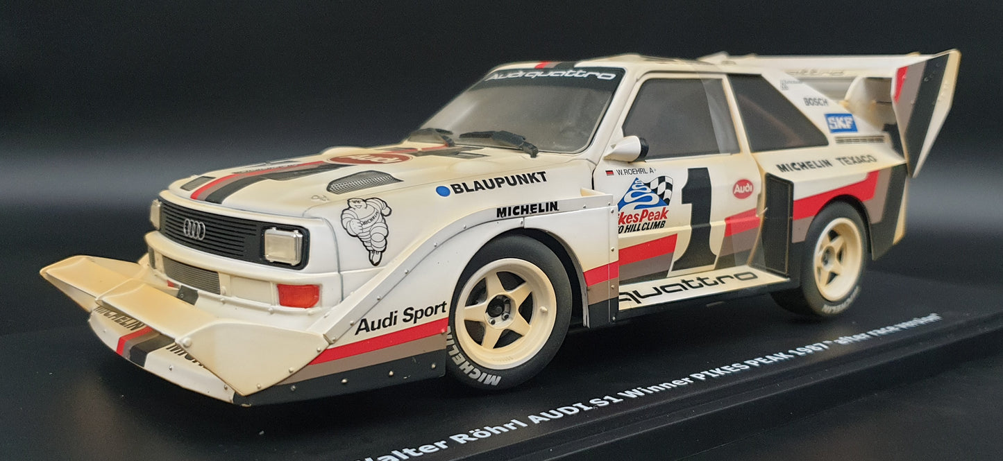 Audi Sport Quattro S1 Pikes Peak 1987 #1 Dirty Version CMR 1:18