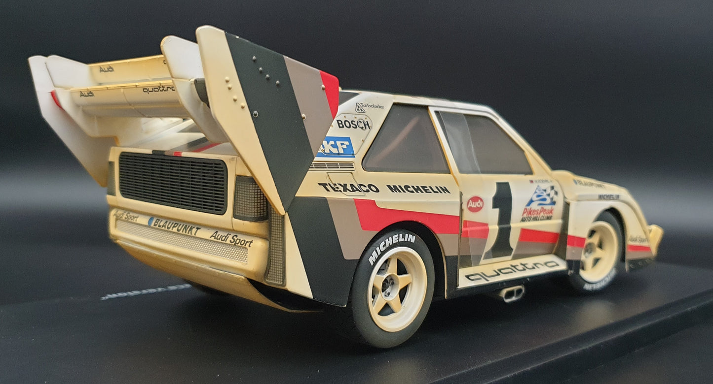 Audi Sport Quattro S1 Pikes Peak 1987 #1 Dirty Version CMR 1:18