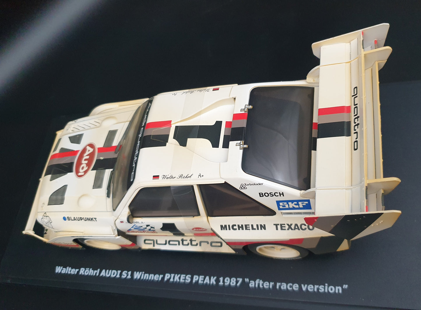 Audi Sport Quattro S1 Pikes Peak 1987 #1 Dirty Version CMR 1:18