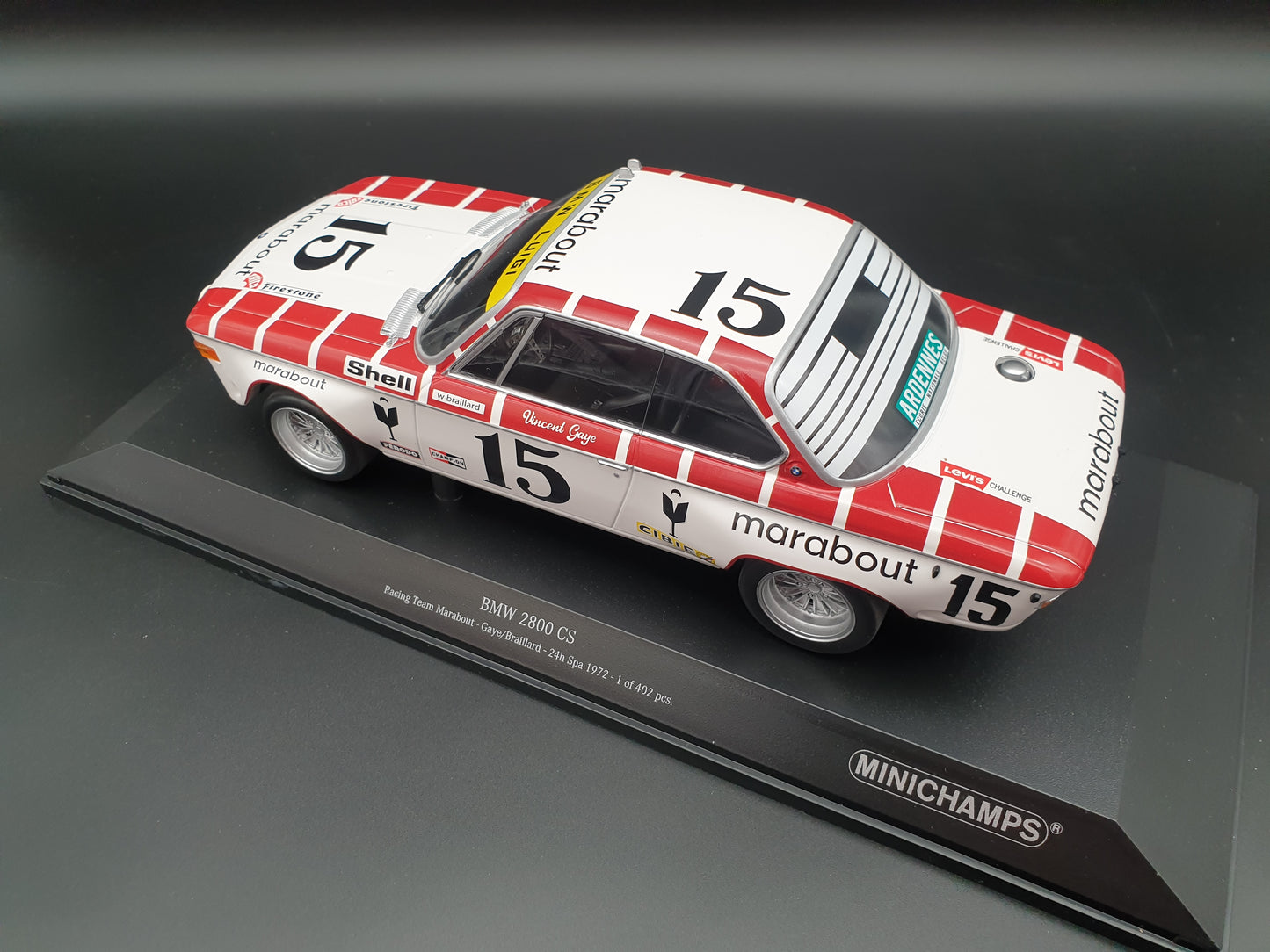 BMW 2800 CS 24h de Spa 1972 Minichamps 1:18