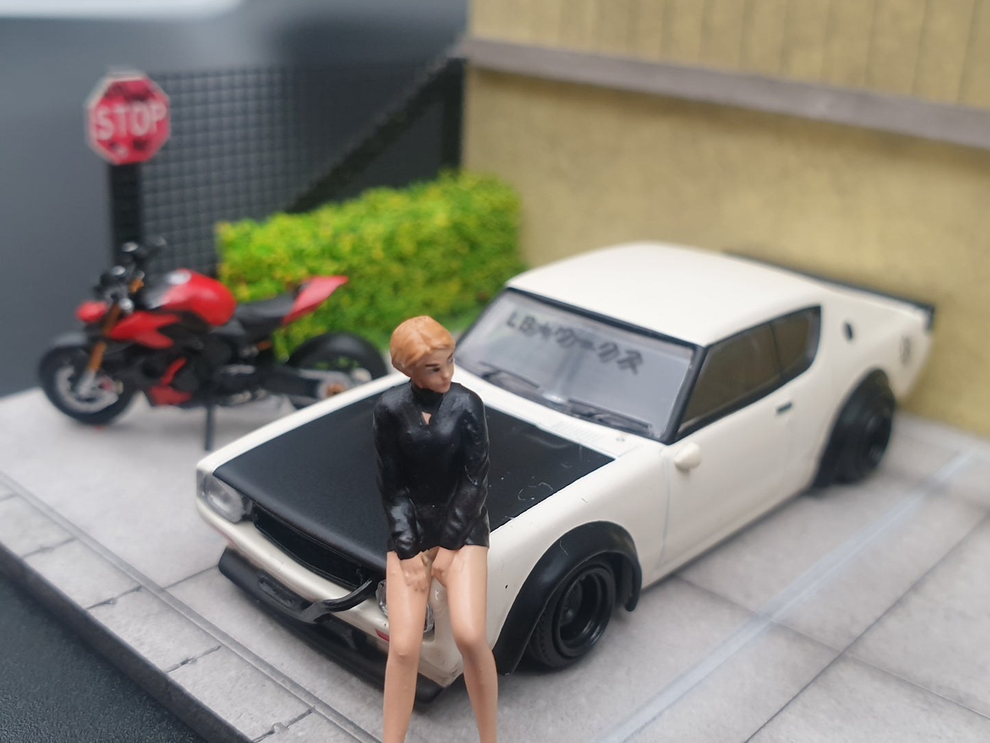 Box mini diorama "JDM PARKING" Ninety One 1:64