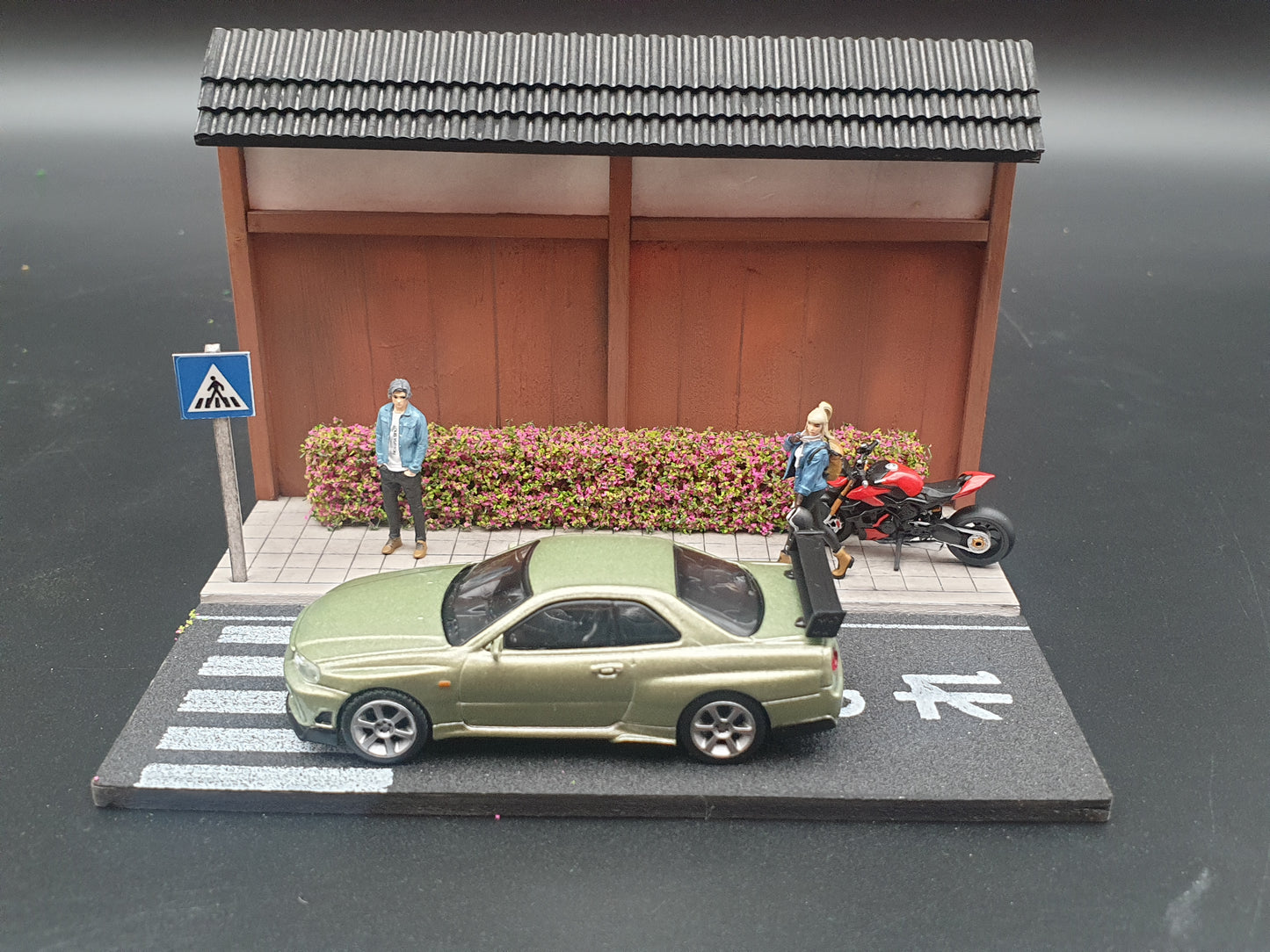 Box mini diorama "JDM ROAD" Ninety One 1:64