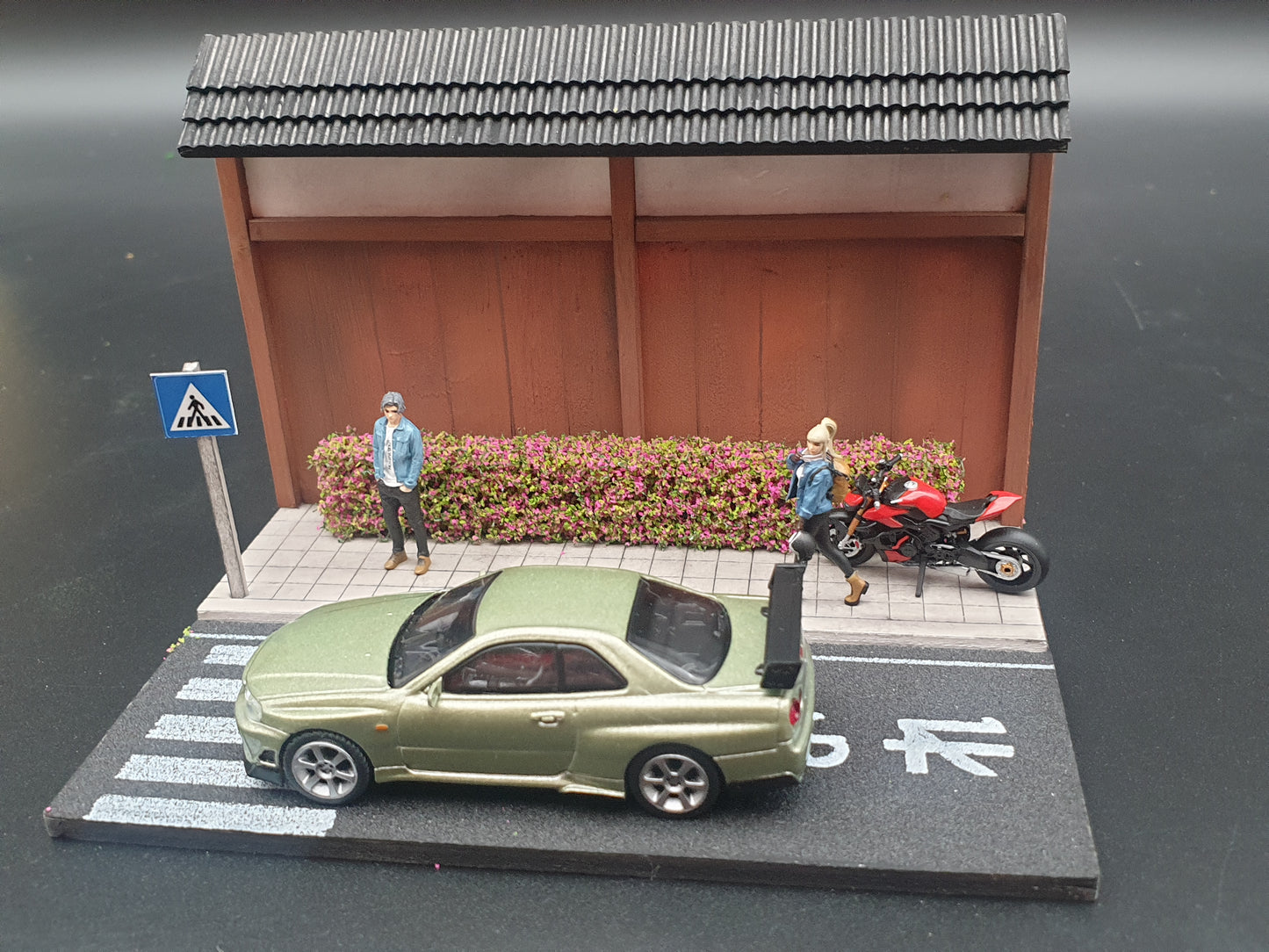 Box mini diorama "JDM ROAD" Ninety One 1:64