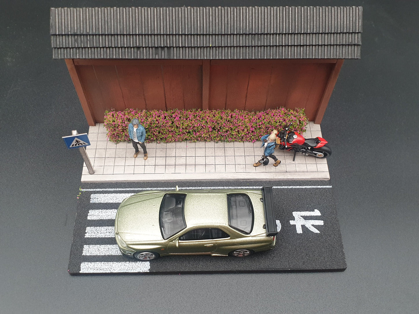 Box mini diorama "JDM ROAD" Ninety One 1:64