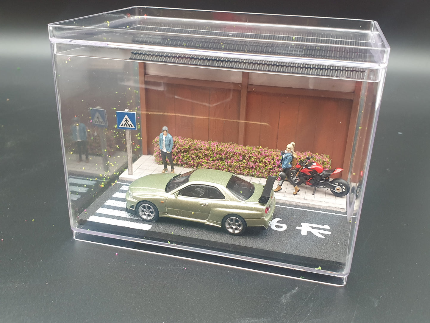 Box mini diorama "JDM ROAD" Ninety One 1:64