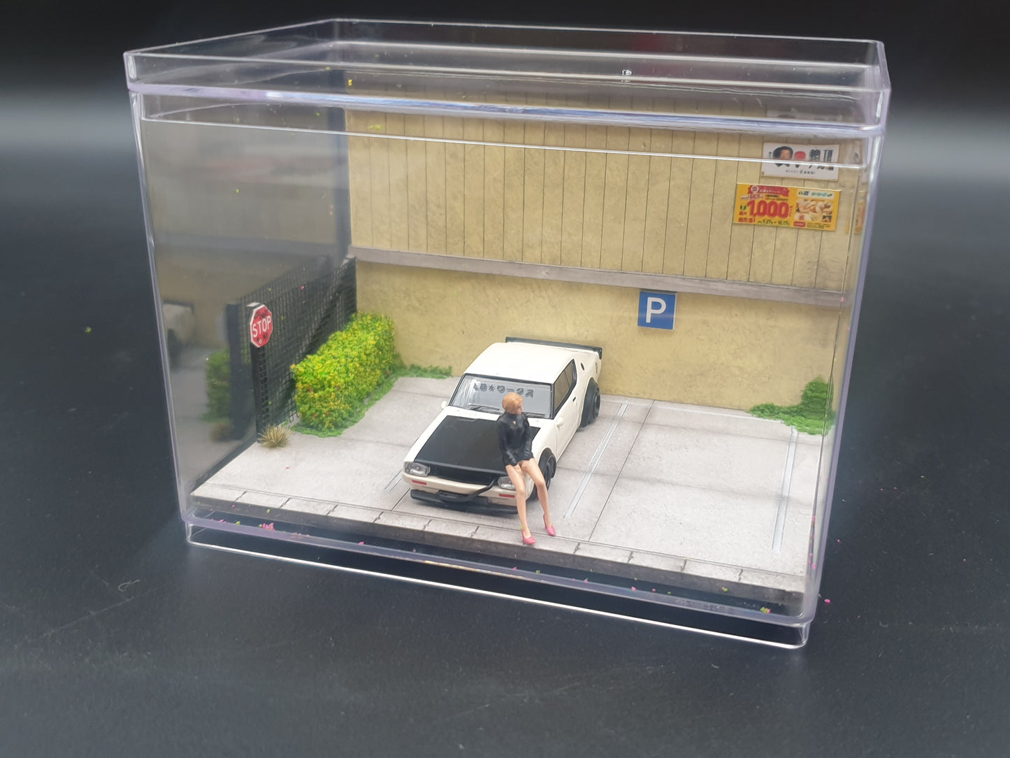 Box mini diorama "JDM PARKING" Ninety One 1:64