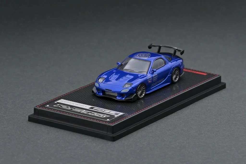 Mazda RX-7 FD3S RE Amemiya Blue Metallic Ignition Model 1:64