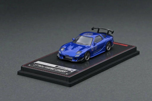 Mazda RX-7 FD3S RE Amemiya Blue Metallic Ignition Model 1:64