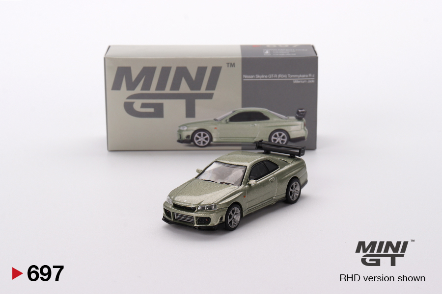 Nissan Skyline GT-R R34 TommyKaira R-Z Millenium Jade Mini GT 1:64