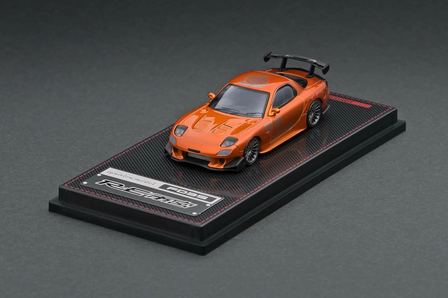 Mazda RX-7 FD3S RE Amemiya Orange Metallic Ignition Model 1:64