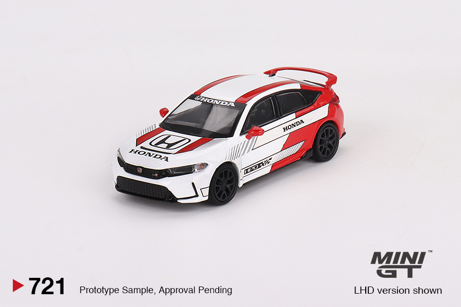 Honda Civic Type R #2 2023 Pace Car White Mini GT 1:64