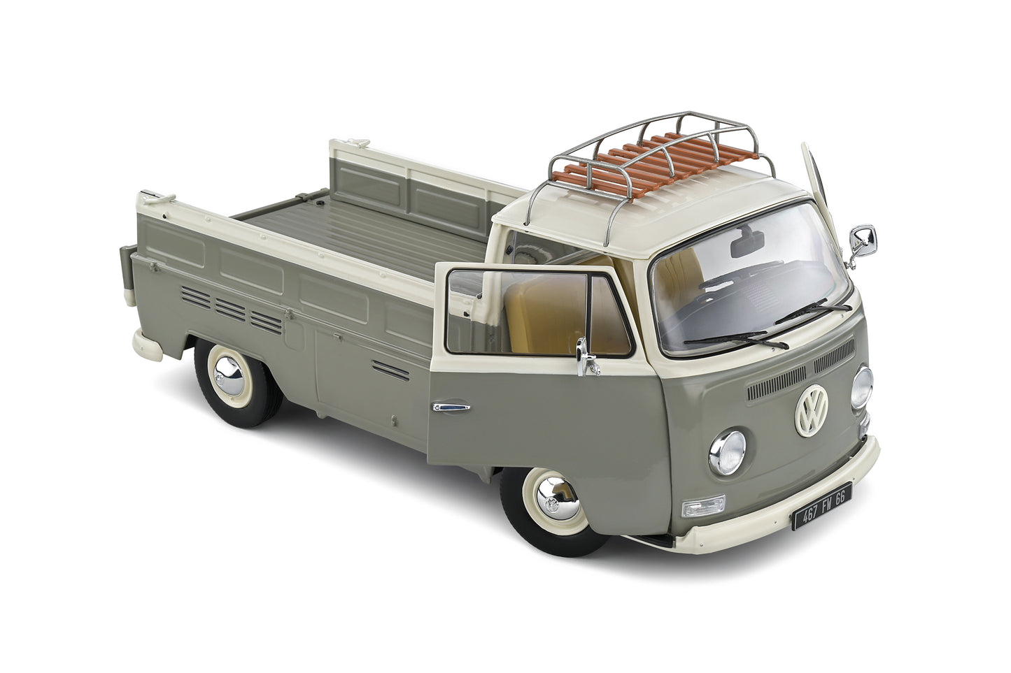 Volkswagen T2 Pick Up 1968 Custom Grey Solido 1:18