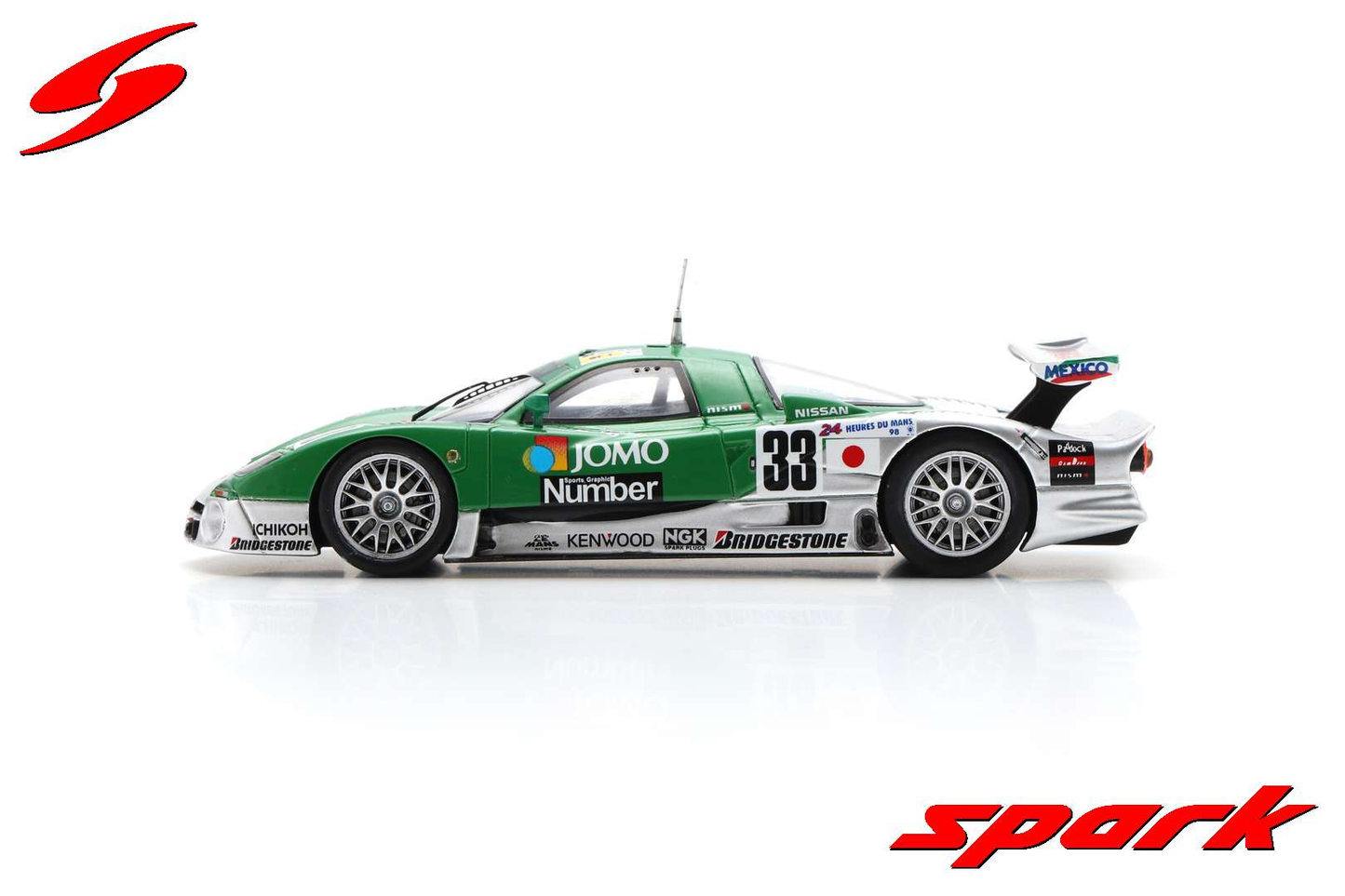 Nissan R390 GT1 #33 Nissan Motorsport 24H Le Mans 1998 Spark 1:43