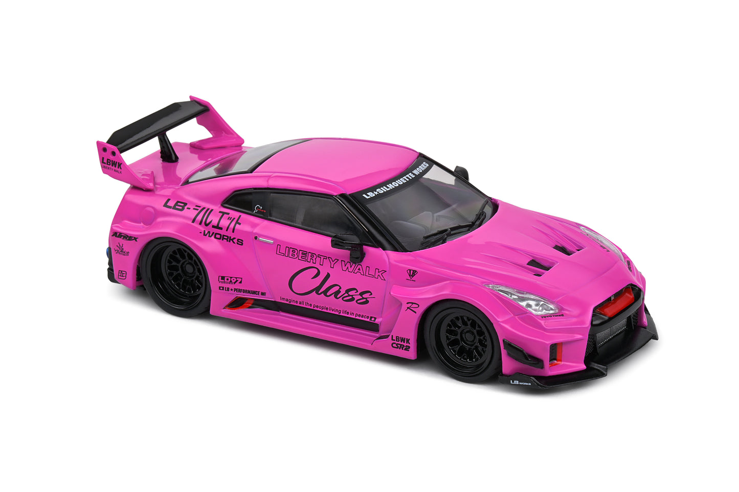 Nissan GT-R R35 LBWK Silhouette Pink Solido 1/43