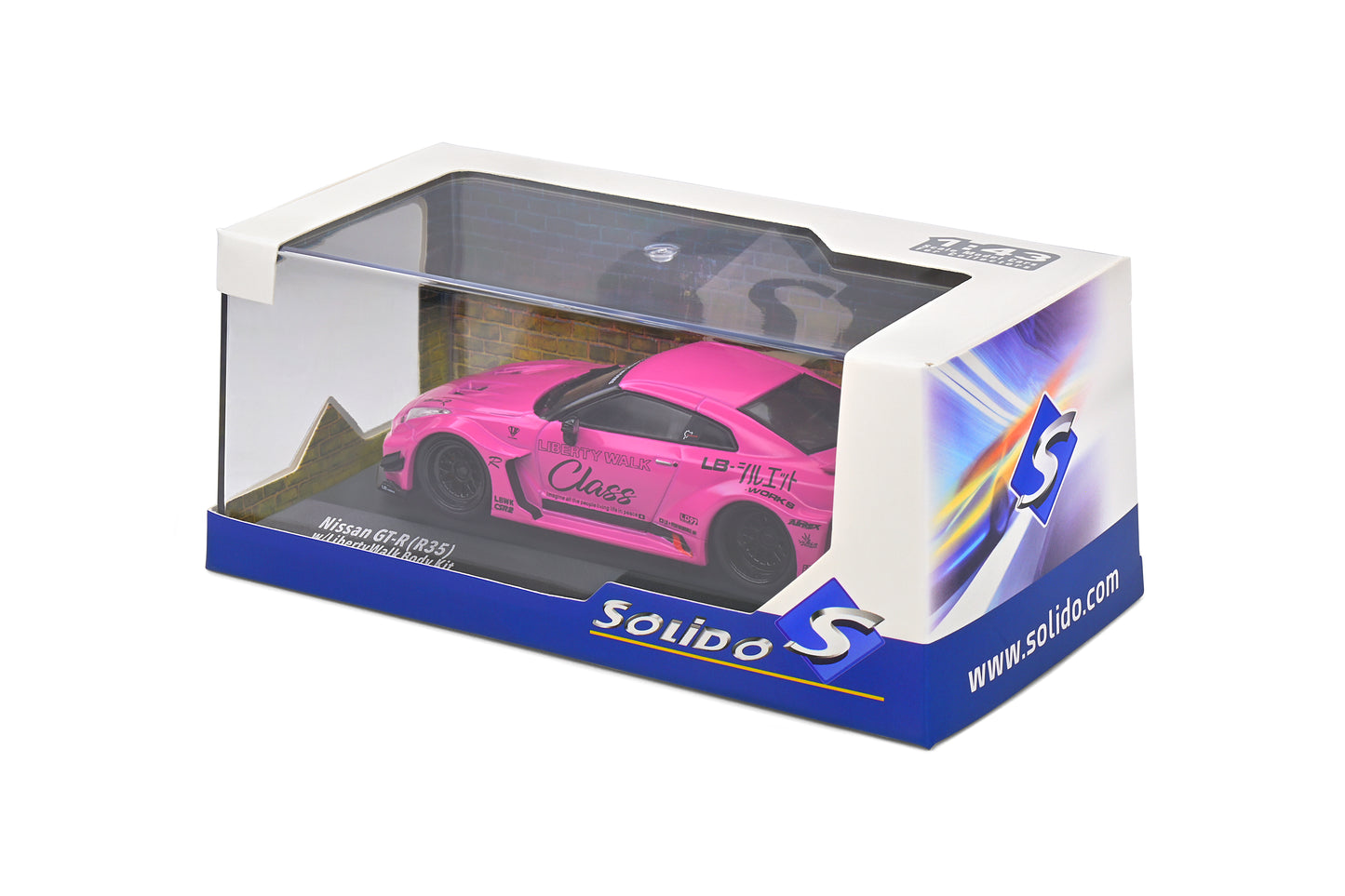 Nissan GT-R R35 LBWK Silhouette Pink Solido 1/43