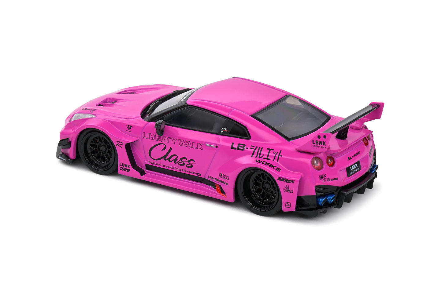 Nissan GT-R R35 LBWK Silhouette Pink Solido 1/43