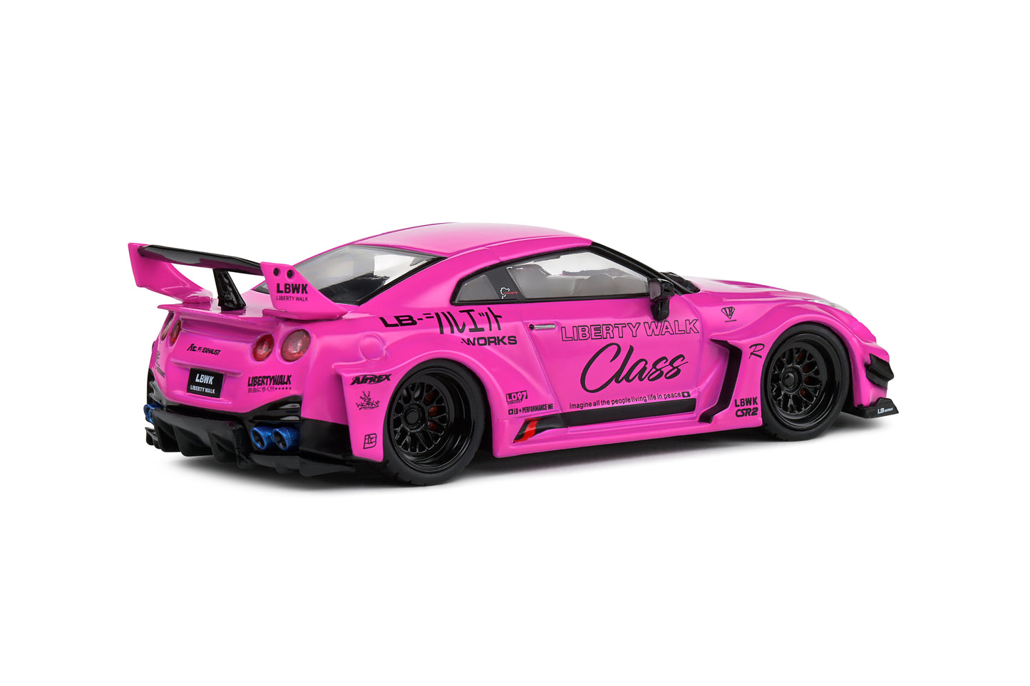 Nissan GT-R R35 LBWK Silhouette Pink Solido 1/43