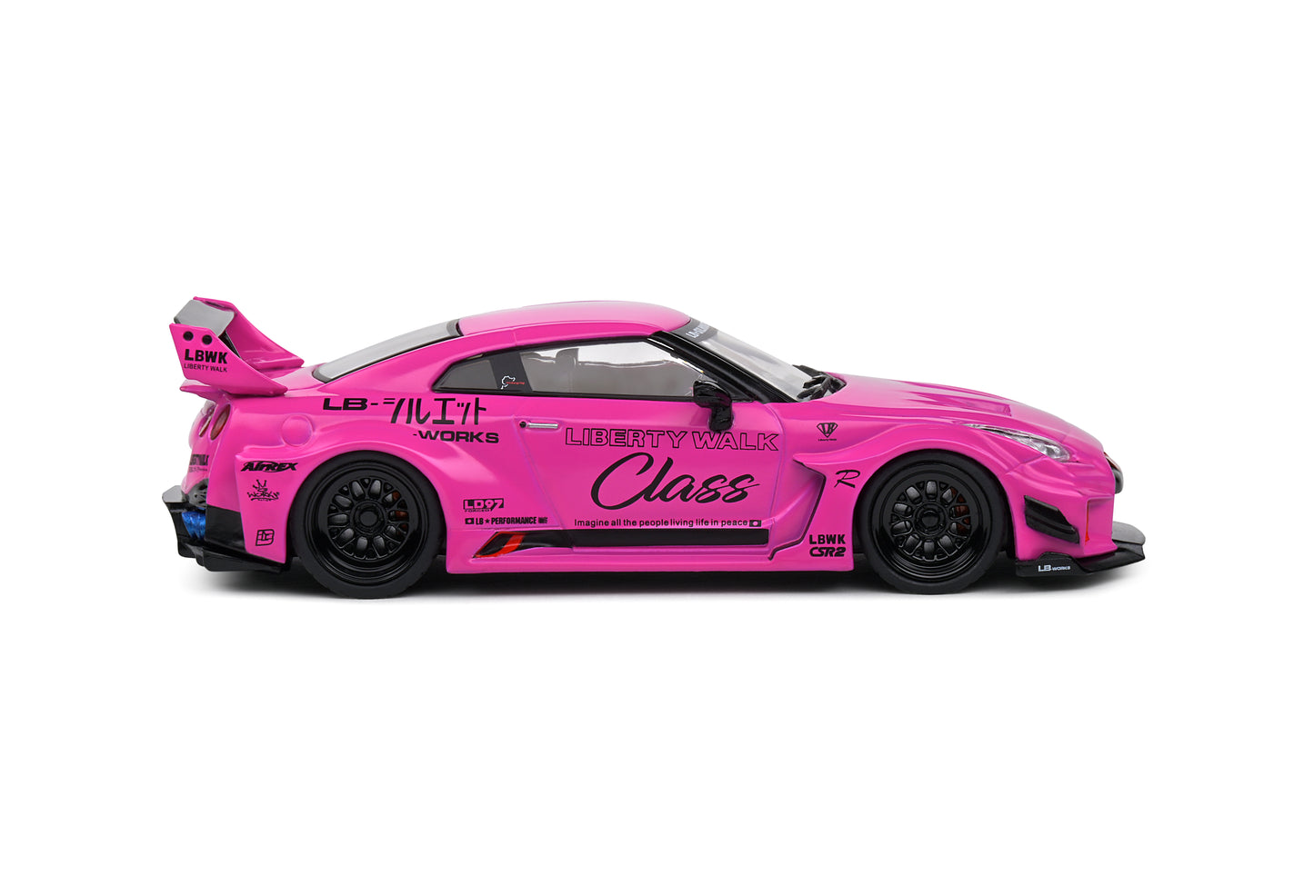 Nissan GT-R R35 LBWK Silhouette Pink Solido 1/43