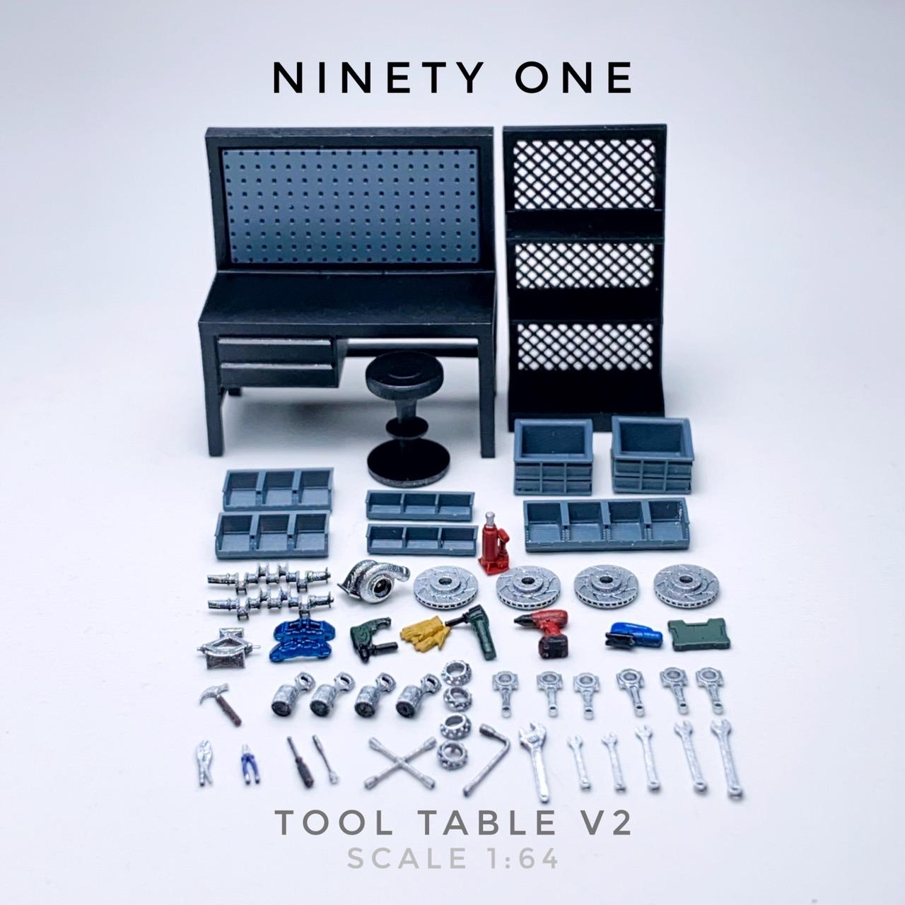 SET 11 : accessoires de garage V2 Ninety One 1:64