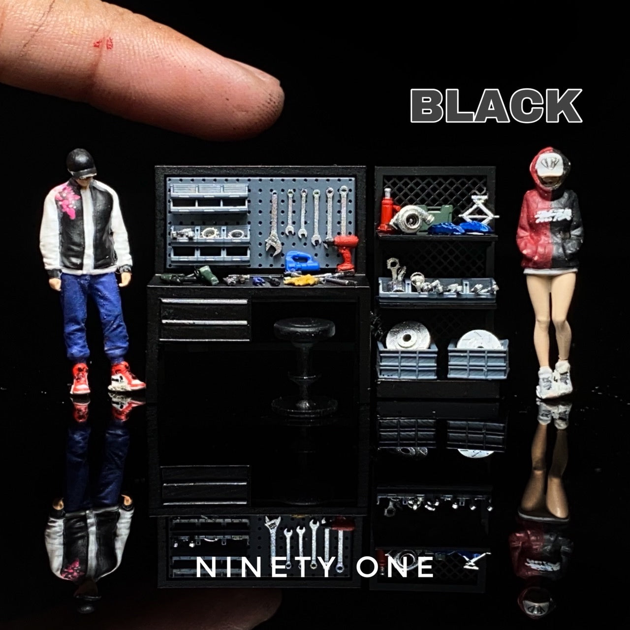 SET 11 : accessoires de garage V2 Ninety One 1:64