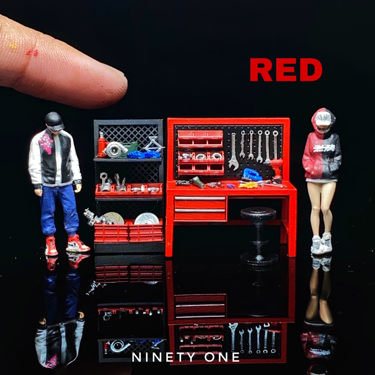 SET 11 : accessoires de garage V2 Ninety One 1:64