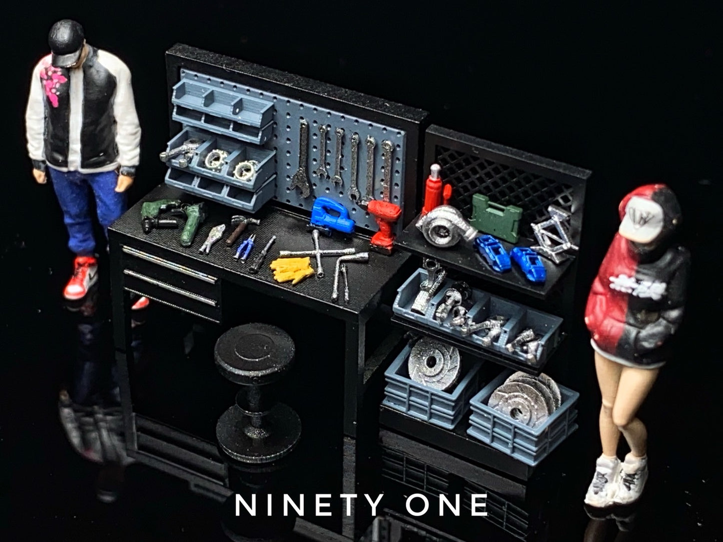 SET 11 : accessoires de garage V2 Ninety One 1:64