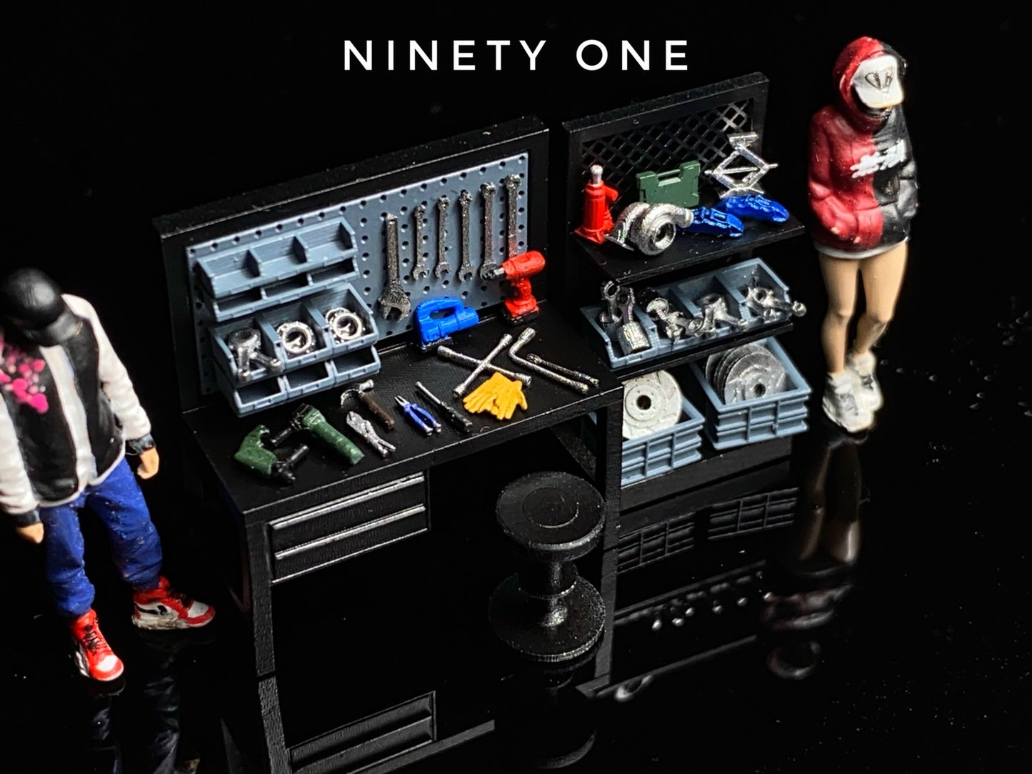 SET 11 : accessoires de garage V2 Ninety One 1:64