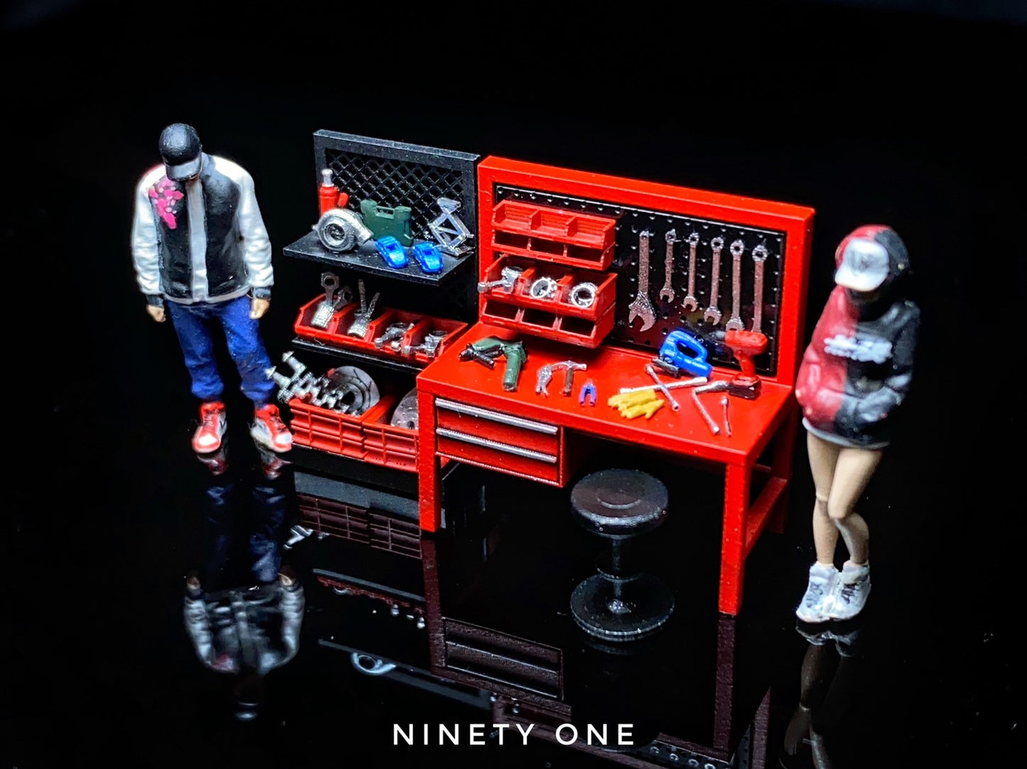 SET 11 : accessoires de garage V2 Ninety One 1:64