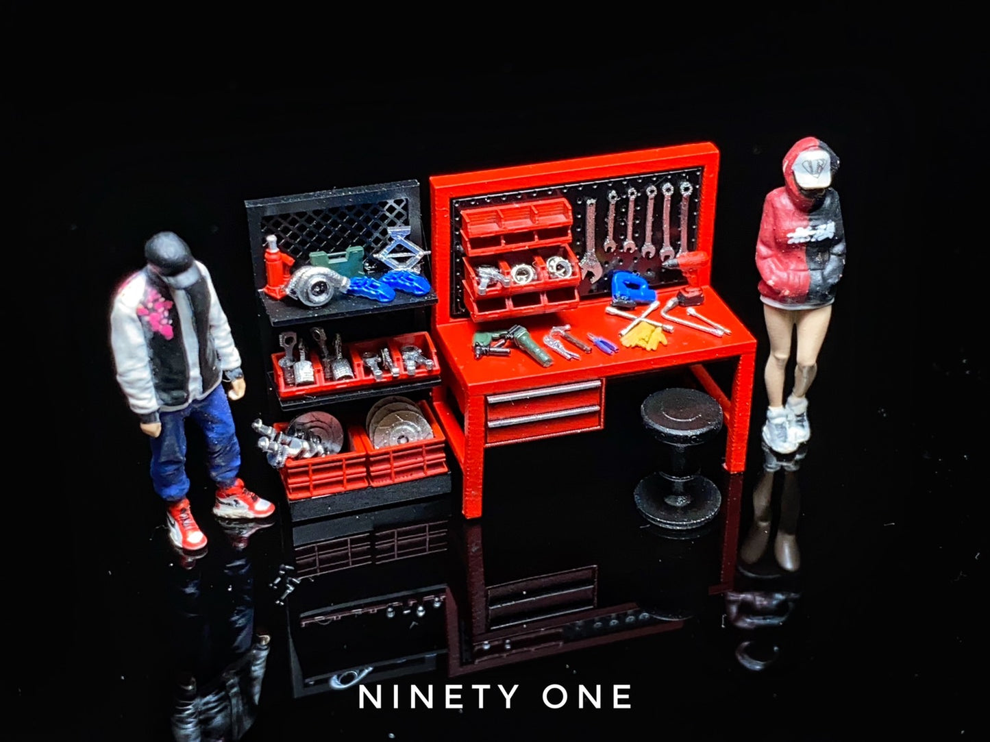 SET 11 : accessoires de garage V2 Ninety One 1:64