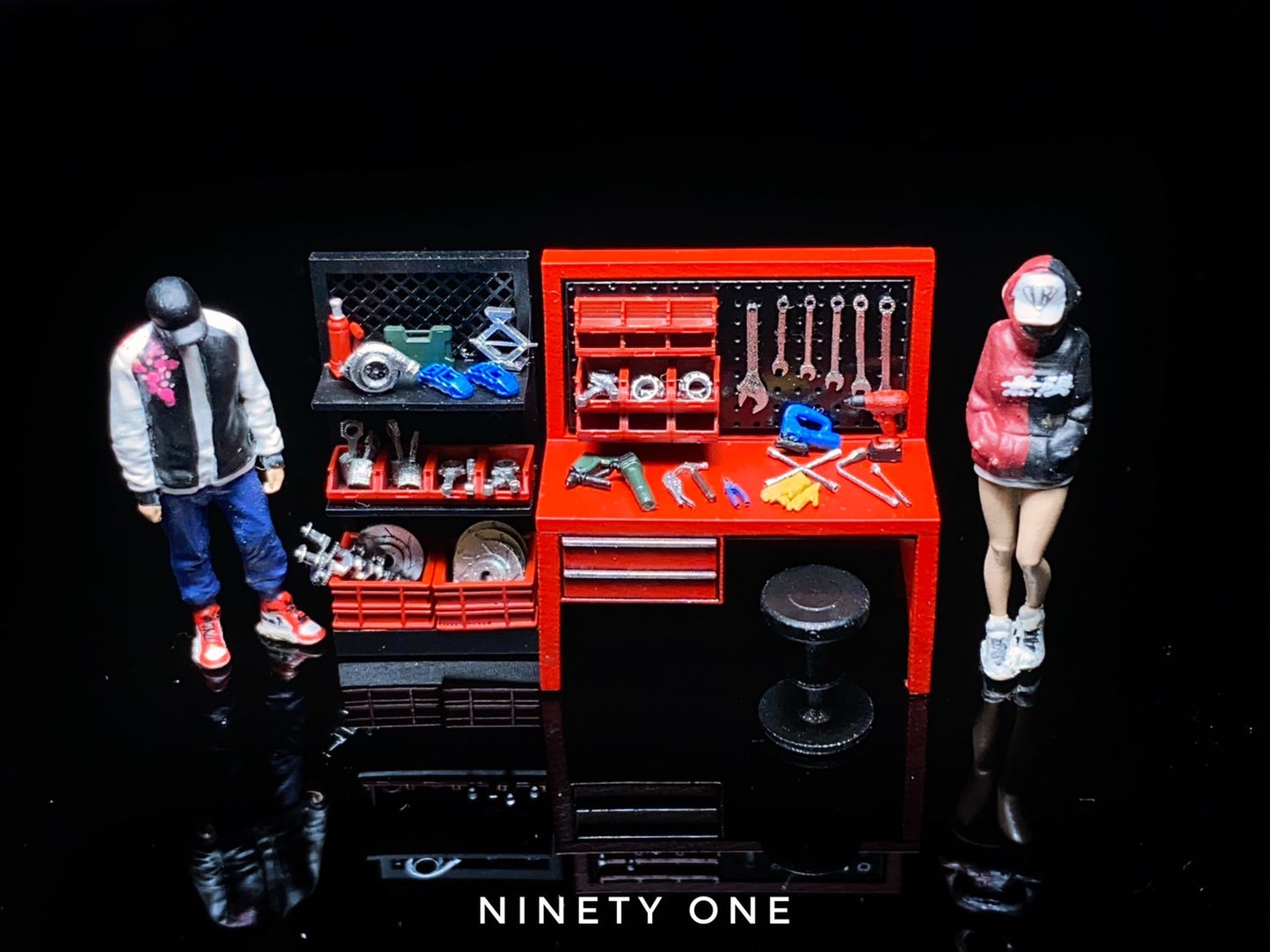 SET 11 : accessoires de garage V2 Ninety One 1:64