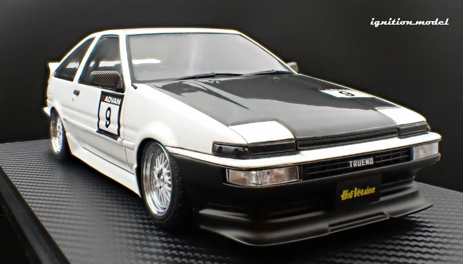 Toyota Sprinter Trueno AE86 3Door TK-Street Early Ver. White SSR wheels Ignition Model 1:18