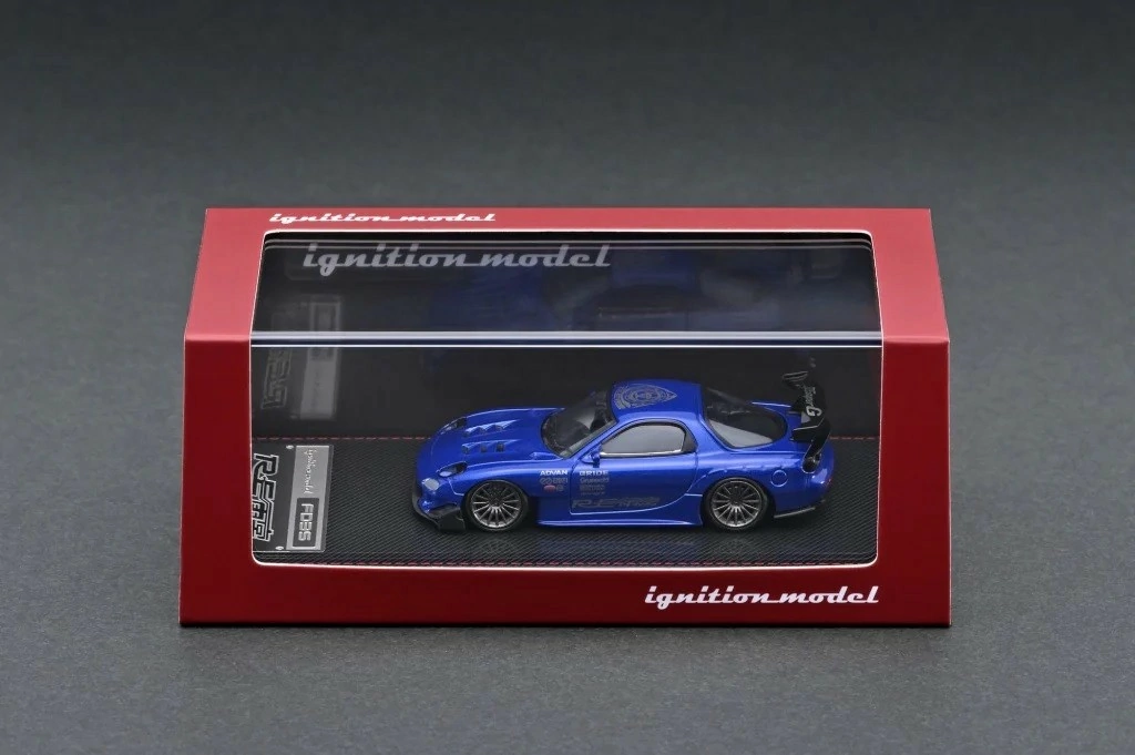 Mazda RX-7 FD3S RE Amemiya Blue Metallic Ignition Model 1:64