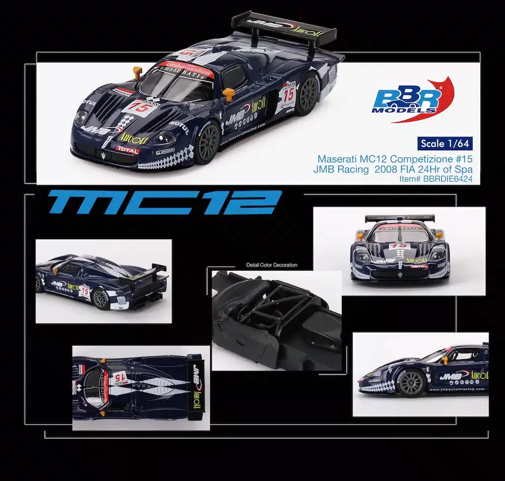 Maserati MC12 Competizione #15 24Hrs de Spa BBR 1:64