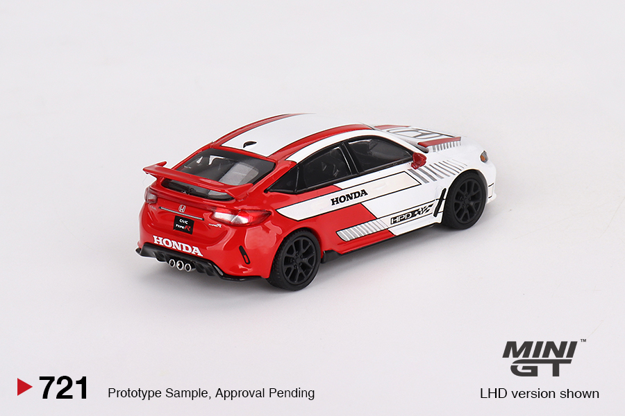 Honda Civic Type R #2 2023 Pace Car White Mini GT 1:64