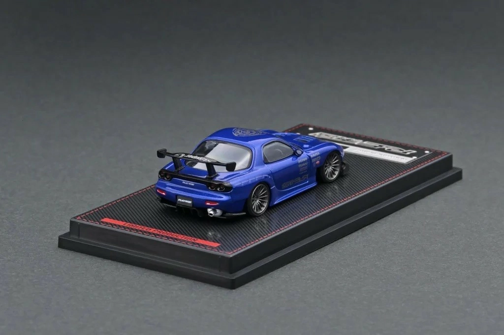 Mazda RX-7 FD3S RE Amemiya Blue Metallic Ignition Model 1:64