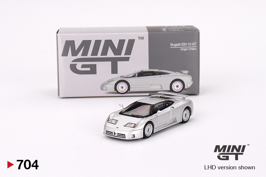 Bugatti EB110 GT Grigio Chiaro Mini GT 1:64