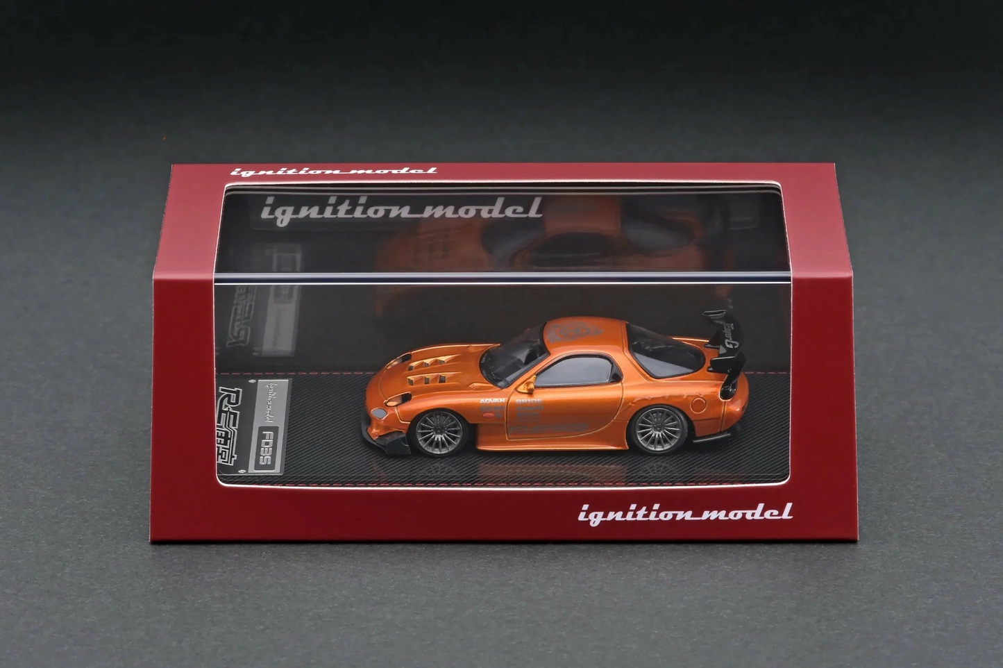 Mazda RX-7 FD3S RE Amemiya Orange Metallic Ignition Model 1:64