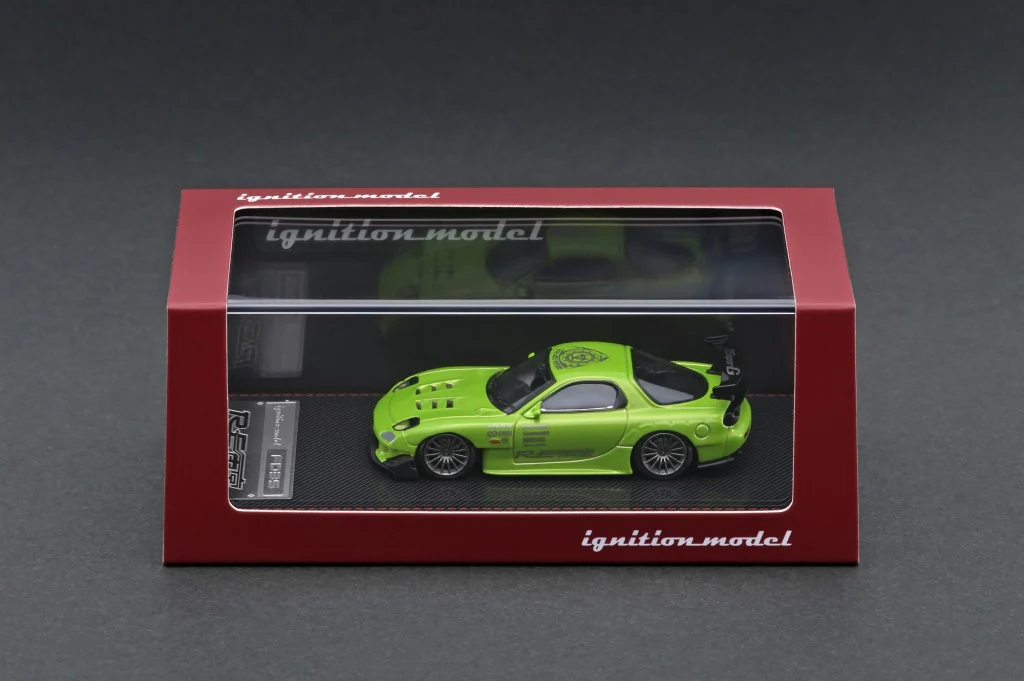 Mazda RX-7 FD3S RE Amemiya Green Metallic Ignition Model 1:64