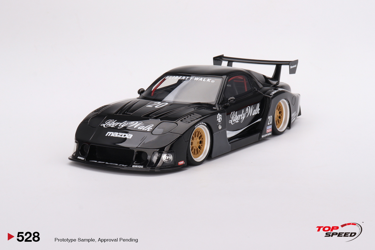 MAZDA RX-7 LB-Super Silhouette Liberty Walk Black Top Speed 1:18